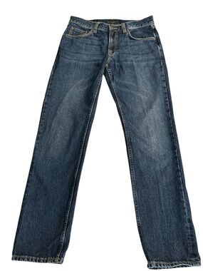 Nudie Jeans Gritty Jackson Blue Soil Men’s 31x32 Regular Straight Rigid Denim